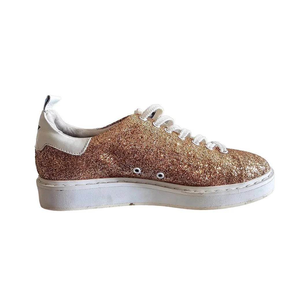 Golden Goose Gold Glitter Athletic Shoes - Picture 9 of 13